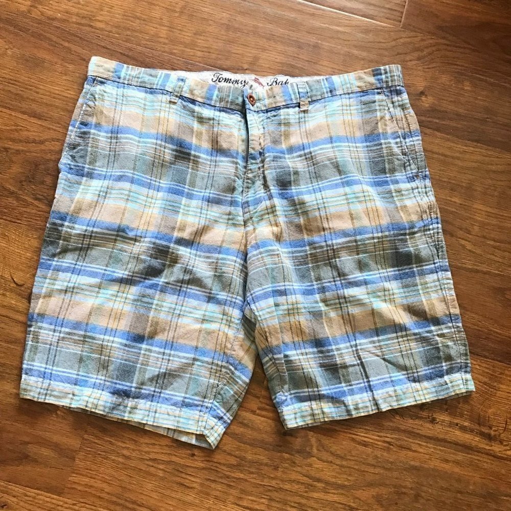 Tommy Bahama plaid linen shorts